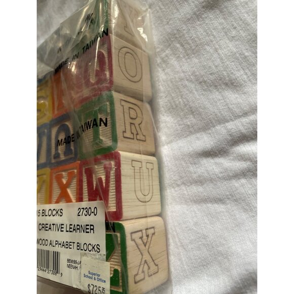 Creative Learner Wooden Alphabet Blocks Handcrafted Educational Toy Set Made In - Picture 13 of 13